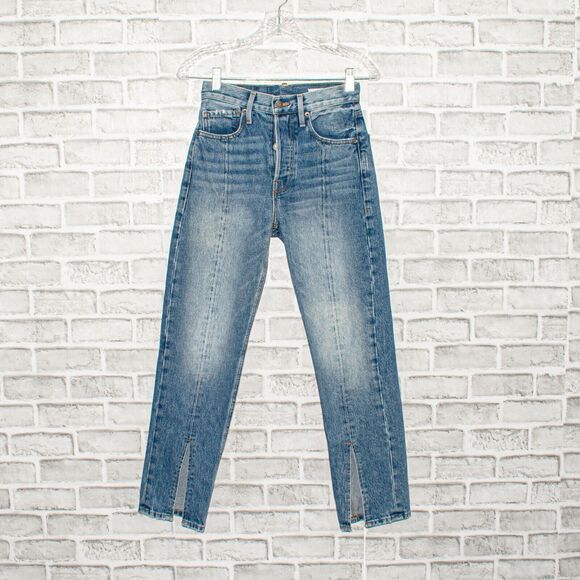 FRAME Denim Rigid Re-release Le Original Jeans Front Split Boot Size 24 - Picture 5 of 11